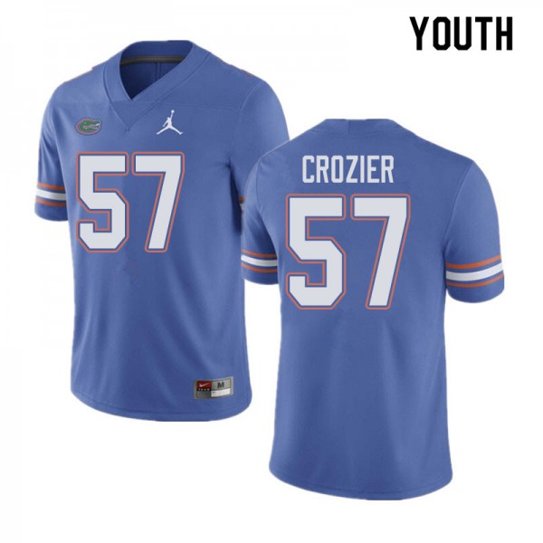 Jordan Brand Youth #57 Coleman Crozier Florida Gators College Football Jersey Blue